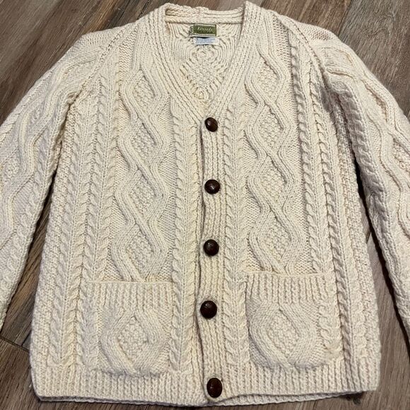 Kennedy of Ardara Vintage 100% Wool Sweater Button Down Republic of Ireland Lg - Picture 2 of 8